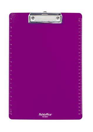 FLEXOFFICE A4 Clipboard with Ruler, Purple