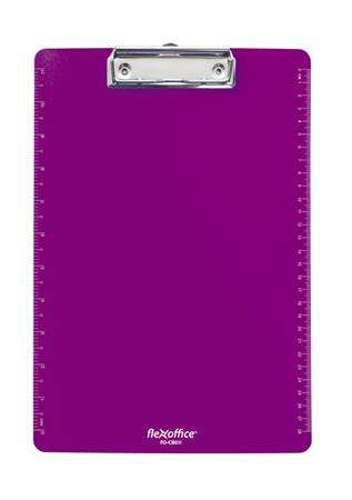 FLEXOFFICE Clipboard, A4, plastic, FLEXOFFICE FO-CB011, violet