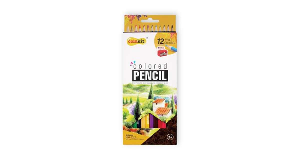 Stabilo Trio thick - Colouring Pencil Set + Sharpener -  Triangular Shaped Color Pencils 