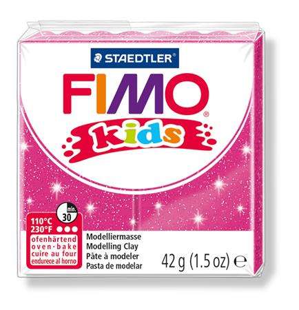 FIMO Gyurma, 42 g, égethető, FIMO "Kids", glitteres rózsaszín 31555539