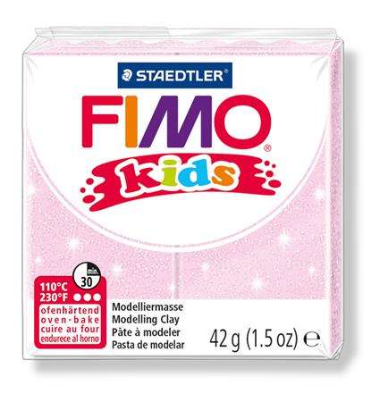 Argilă FIMO, 42 g, combustibil, FIMO Kids, perlă roz deschis