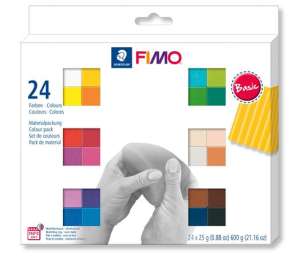 FIMO Gyurma, készlet, 24x25g, égethető,  FIMO "Soft Basic", 24 különböző szín 31555674 