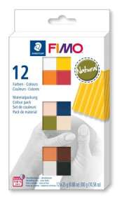 FIMO Gyurma, készlet, 12x25 g, égethető, FIMO "Soft Natural", 12 különböző szín 31555676 Gyurmák