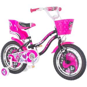 Gyerek kerékpár VENERA LITTLE HEART 16" Fekete-rózsaszín színű 1160001 87791270 Gyerek kerékpárok