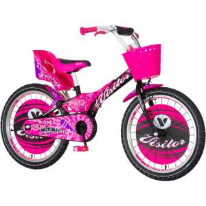 Gyerek kerékpár VENERA SUPER STAR 20" Fekete-rózsaszín színű 12003064 87791160 Gyerek kerékpárok