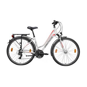 Gepida Alboin 200 Női Trekking Kerékpár, Fehér és Piros, 44cm Váz - Gepida