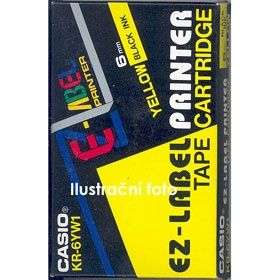 CASIO Bandă pentru mașini de scris, 6 mm x 8 m, CASIO, galben-negru 31555829 Mașini de etichetat și benzi