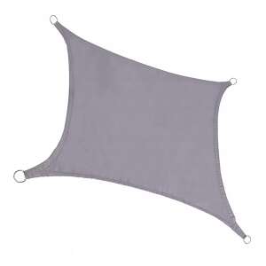 Grauer rechteckiger Sonnensegel, 3x4 Meter, für Garten, Terrasse, Balkon oder Camping - Garten