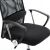 Close-up of Malatec Premium mesh office chair armrest and seat