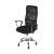 Black mesh office chair with adjustable height and tilt function, Malatec Prémium