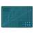 Green self-healing cutting mat, A5 size, with grid lines and angle guides