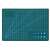 Green self-healing cutting mat, A5 size, with grid lines and angle guides