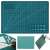 Green self-healing cutting mat, A5 size, with grid lines and angle guides, shown with other craft supplies