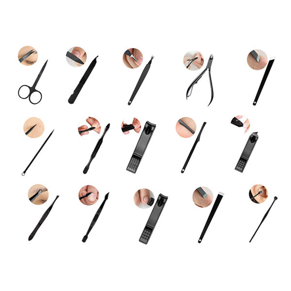 Prémium Manikűr & Pedikűr Készlet - 15 db Volfrám Acél