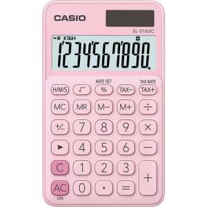 CASIO Calculator de buzunar, 10 cifre, CASIO SL 310K, roz deschis 31555882 Calculatoare de birou