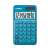 CASIO SL-310UC blue calculator with 10 digits, tax calculation, memory, square root, time calculations