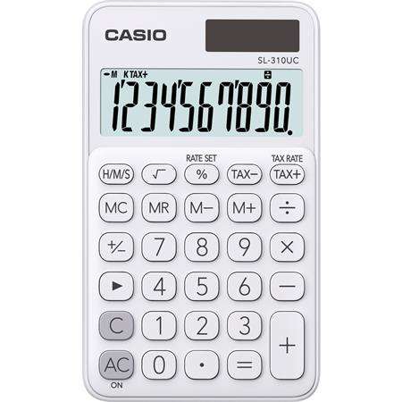 CASIO Taschenrechner, 10-stellig, CASIO "SL 310" weiß 31555900