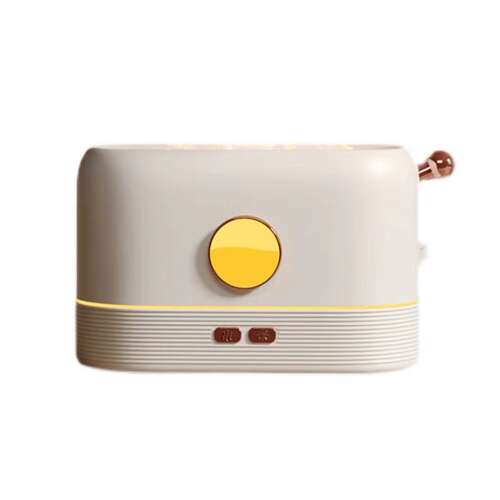 Dollcini, umidificator cu flacără, umidificator de 200 ml, difuzor de arome portabil, fără zgomot, pentru acasă, birou sau yoga, difuzor de uleiuri esențiale, cadou de Crăciun, 401103, alb