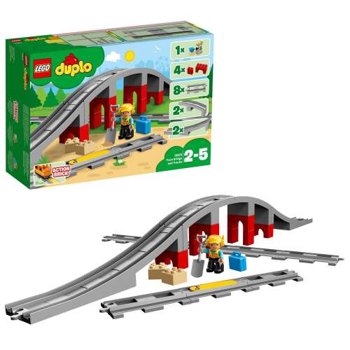 LEGO® DUPLO® Town Railway Bridge și șine 10872