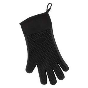 Black silicone grill glove with heat resistant grip, Lamart - Oven Mitt