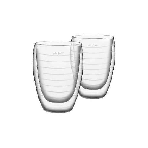 Комплект от 2 двойностенни чаши Lamart VASO, капацитет 370 ml, прозрачно стъкло, идеални за топли или студени напитки