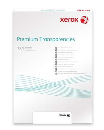Folie XEROX pentru retroproiector, A4, pentru imprimantă laser color, transparentă, XEROX