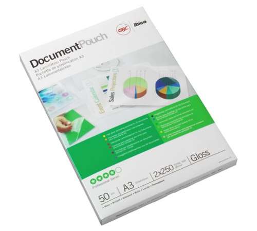 GBC Document Pouch A3 lamináló tasakok, 50 db-os csomag, fényes kivitel