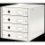 LEITZ File cabinet, laminated cardboard, 4 drawers, LEITZ "Click&Store", white 79718568