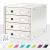 LEITZ File cabinet, laminated cardboard, 4 drawers, LEITZ "Click&Store", white 79718568