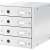 LEITZ Click&Store 4-drawer file organizer, white, A4 size, for office and home organization