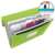 Esselte Vivida green A4 accordion folder with 6 pockets, open, showing papers and labels