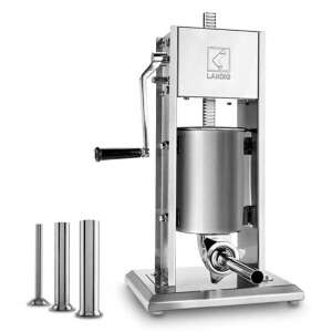 Landig 3 literes hurka-kolbász töltő, rozsdamentes acél, kézi, erős, 4 fúvóka - Műszaki cikk & Elektronika