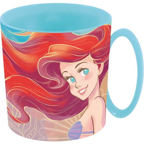 Kubek mikro Disney Princess Ariel, 350 ml, niebieski z obrazkiem Ariel