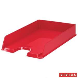 Esselte Europost Vivida red plastic A4 document tray - Desktop Organizer