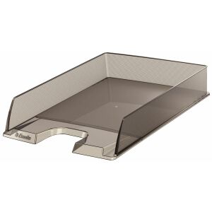 Esselte Europost smoke plastic A4 letter tray - Desktop Organizer
