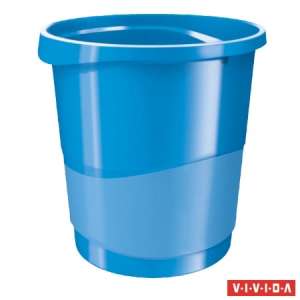 ESSELTE Europost Vivida blue 14 liter wastebasket - Felmosó, Clothes Dryer, Trash can, Paper Towel and Household wipes