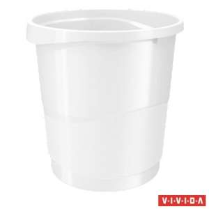 ESSELTE Europost Vivida white 14 liter trash can - Felmosó, Clothes Dryer, Trash can, Paper Towel and Household wipes