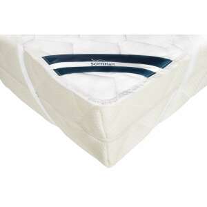 Somnart Cotton Dream mattress protector, 180x200 cm, white, with elastic straps, quilted, breathable, washable at 90 degrees - Somnart Mattress Protector