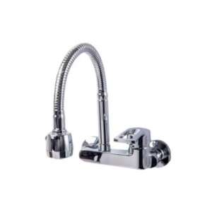 TRENDY S wall mounted kitchen faucet with flexible hose, chrome finish - Trendy S Faucet