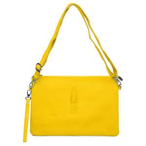 Gelbe Dollcini Hammered Leder Umhängetasche - Handtaschen