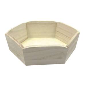 Fa Kínáló Tálca - Hatszög - 21x24x6,5cm