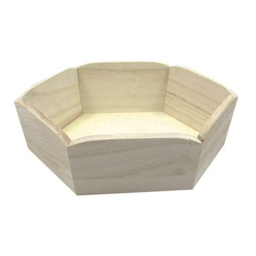 Fa Kínáló Tálca - Hatszög - 21x24x6,5cm