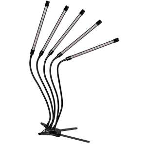 EJ PRODUCTS Növénynövesztő lámpa 5 rugalmas karral és LED izzókkal - Növénytermesztési kellék