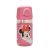 Prim-plan cu sticla de apă Disney Minnie Mouse cu capac roz și pai