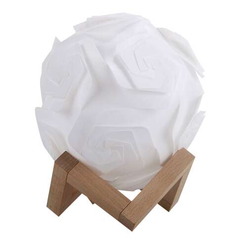 DIY Portable LED Rose Lamp, White, a decorative lamp with a unique rose design