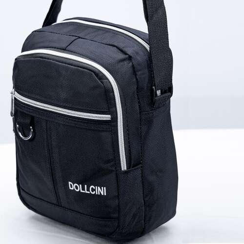 Čierna crossbody taška Dollcini pre mužov, ležérny a kancelársky štýl