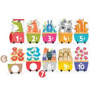 Czuczu Counting Train Puzzle, 30 pieces, for ages 3+ - CzuCzu