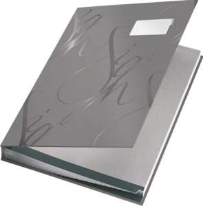 LEITZ Design A4 Signature Book, 18 Sections, Grey - Signature book