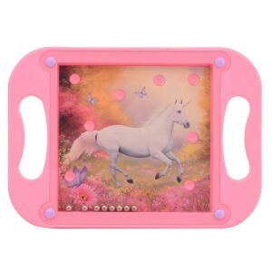 Golyós türelemjáték cu design Unicorn, un puzzle labirint distractiv cu bile pentru copii - Jocuri creative și de construcție