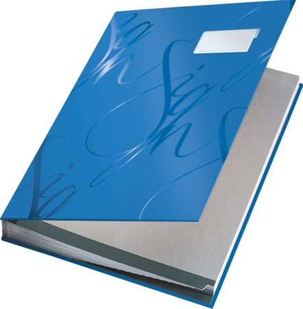 LEITZ Design blaues A4-Signaturbuch mit 18 Abschnitten